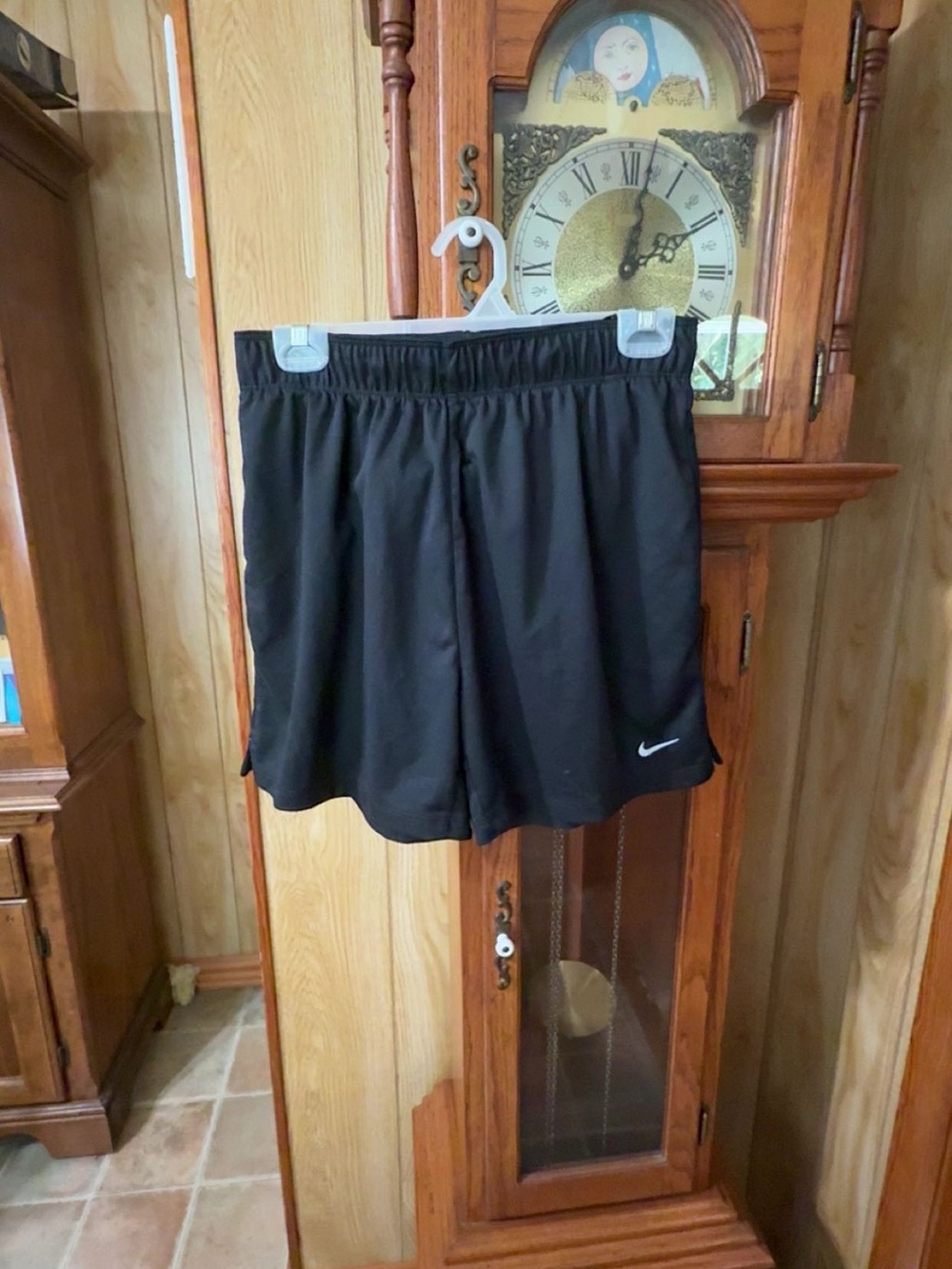 Nike Black Running Shorts with White Swoosh